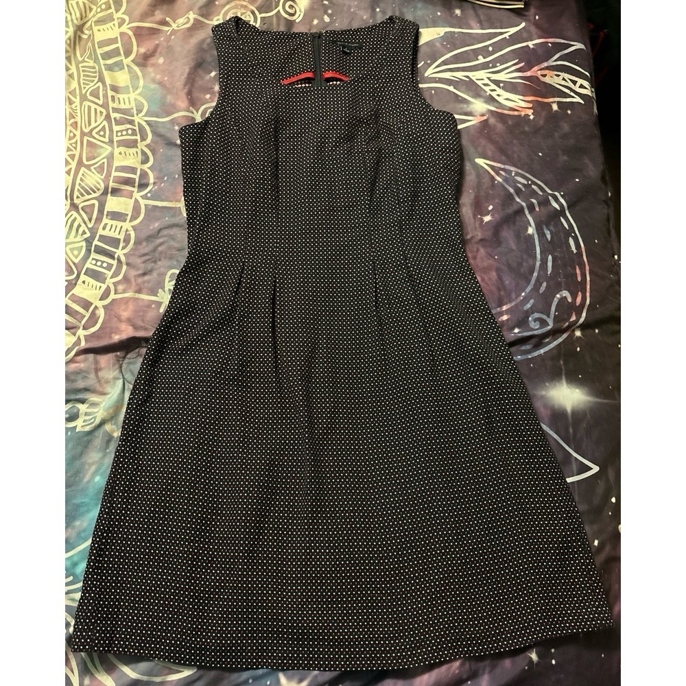 Tommy Hilfiger Women's Navy & White/Red Dotted Sleeveless Sheath Dress, Size 6‎